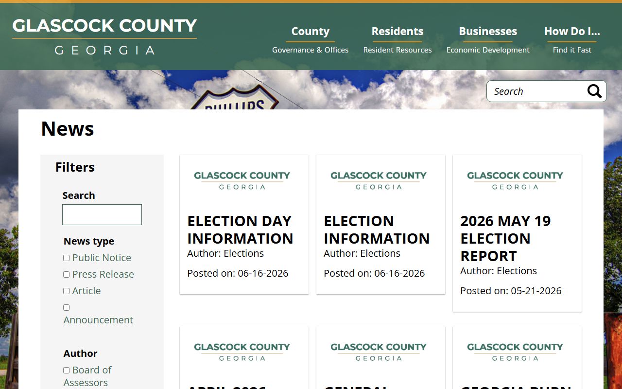 Glascock County court dockets official county news and notices