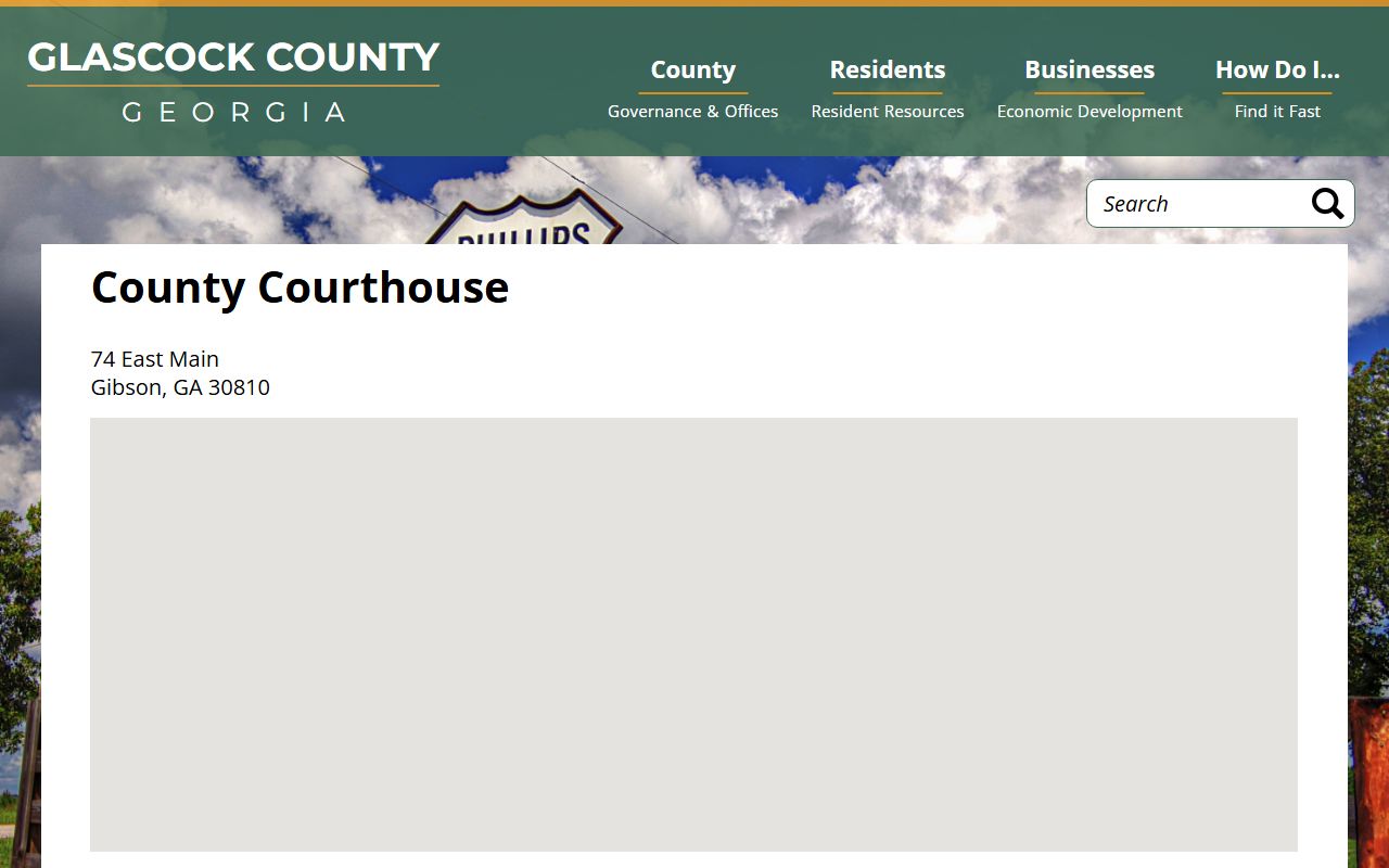 Glascock County court records courthouse location page