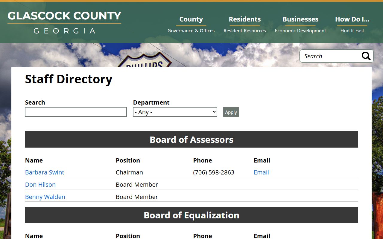 Glascock County court records staff directory