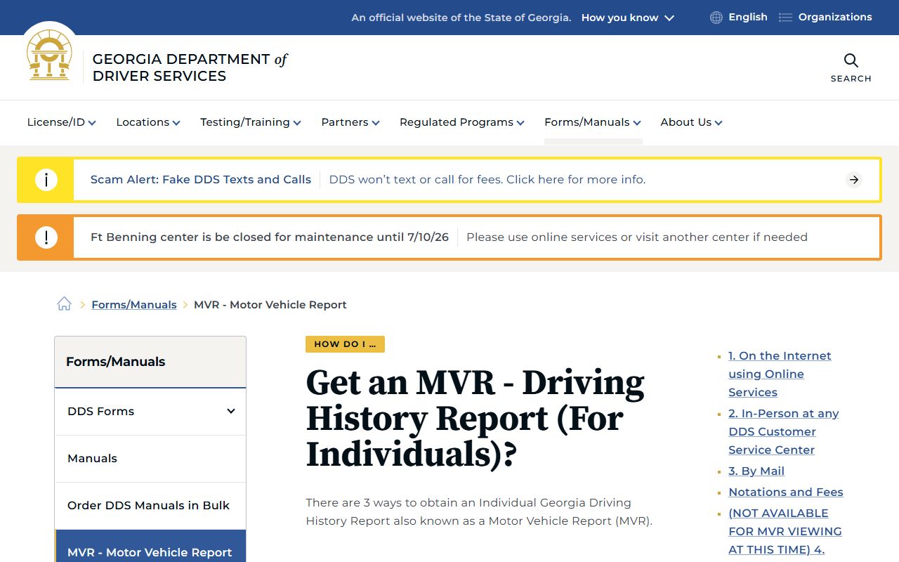 Glascock County traffic court records DDS motor vehicle report guidance