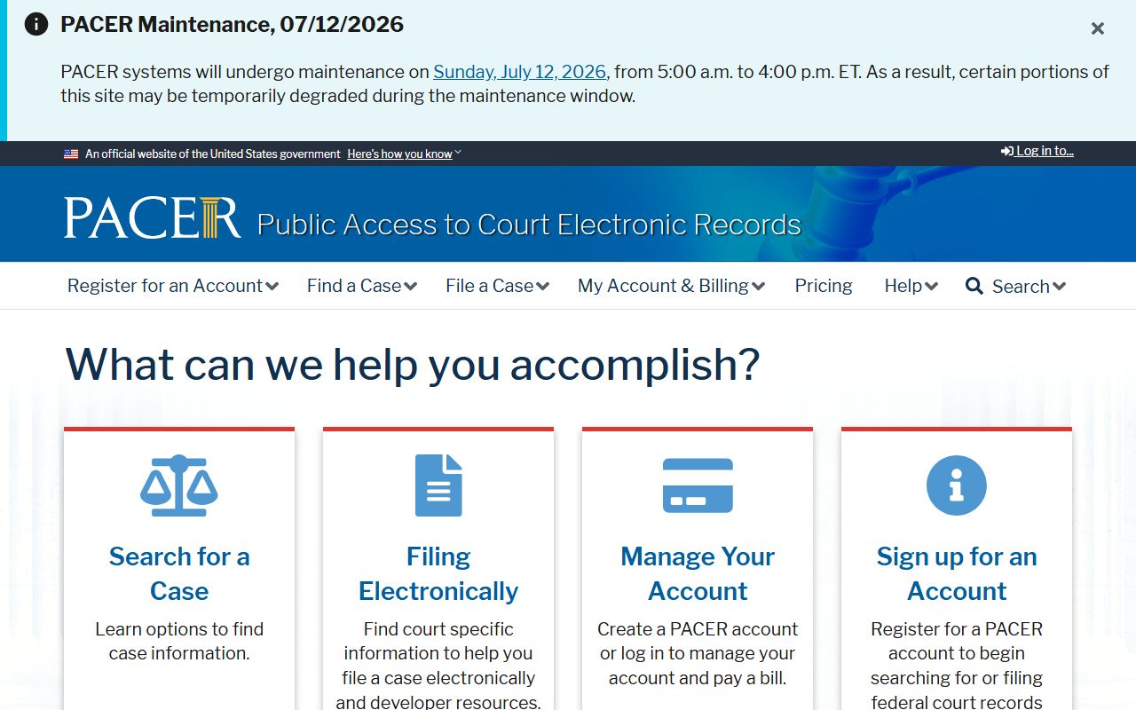 Glascock County warrant records PACER federal search source